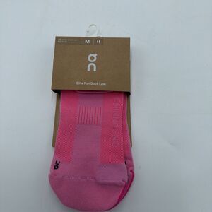 On Elite Run Sock Low-1Pair, Medium 9.5-11 Raspberry/Pink NWT